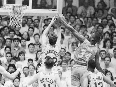 George Lynch Blocks Laettner
