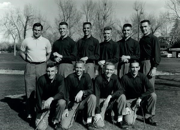 Dean Smith coaches the 1957 Air Force golf team
