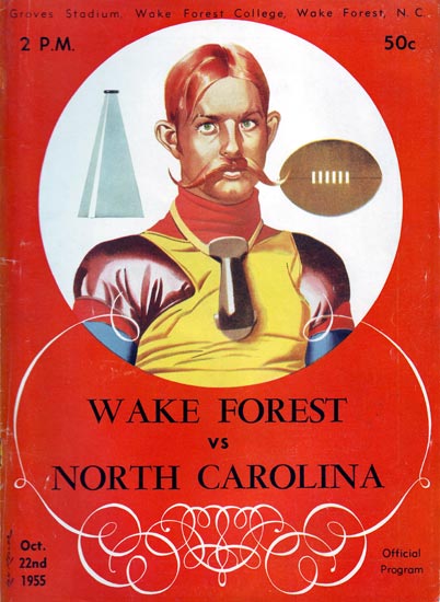 1955-10-22 UNC-Wake Forest Game Program