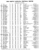 1959 UNC Football Roster