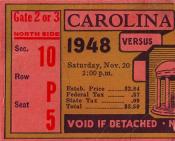 1948 UNC-Duke Ticket Stub