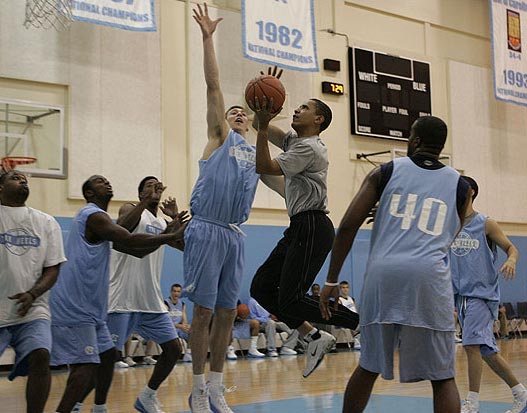 Barack Obama Plays Basketball with Tar Heels