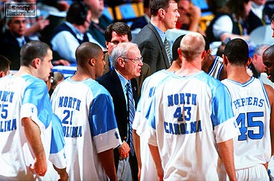 Photo Bill Guthridge Unc Basketball Timeout Tar Heel Times