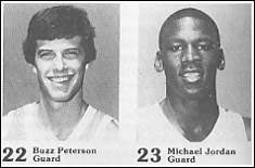 Michael Jordan-Buzz Peterson UNC Basketball