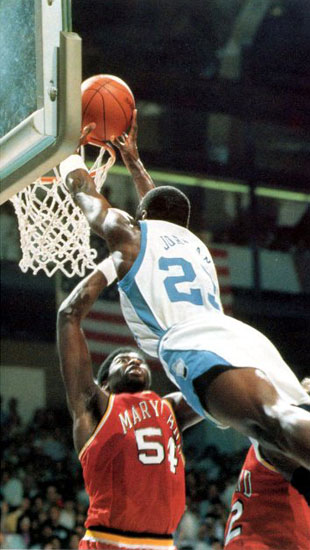 Photo: Michael Jordan Dunk vs Maryland - Tar Heel Times