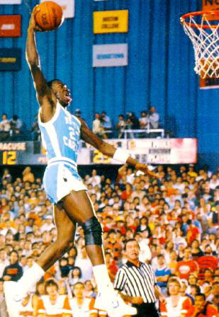 Photo Michael Jordan Dunks At UNC Tar Heel Times