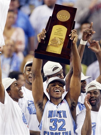 Rashad McCants Hoists NCAA Trophy