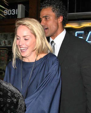 Rick Fox with Sharon Stone