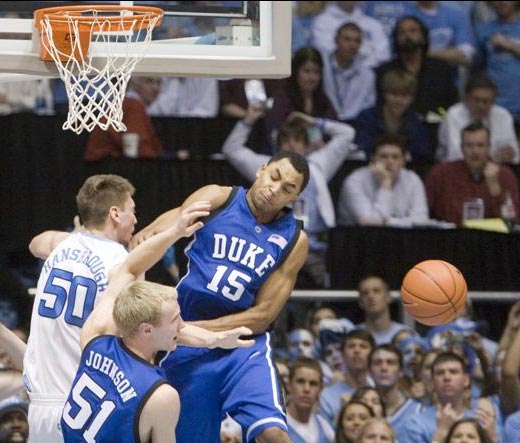 Tyler Hansbrough Gerald Henderson Elbow