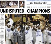 Daily Tar Heel Championship Cover