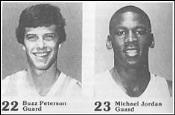 Michael Jordan-Buzz Peterson UNC Basketball
