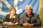 Sylvia Hatchell with Rick Flair