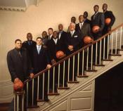 Tar Heels Team Photo at South Building