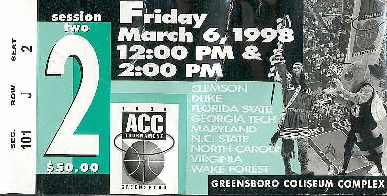 1998ACCTourney stub