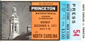 1971 UNC-Princeton Ticket Stub