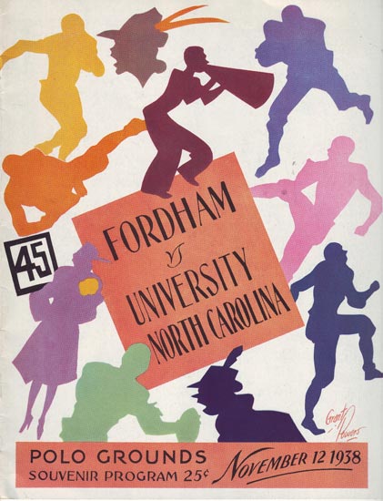 1938-11-12 UNC-Fordham Game Program