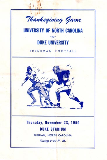 1950-11-23 UNC-Duke Freshmen Game Program