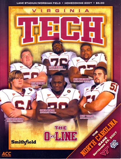 2007-09-29 UNC-Virginia Tech Game Program