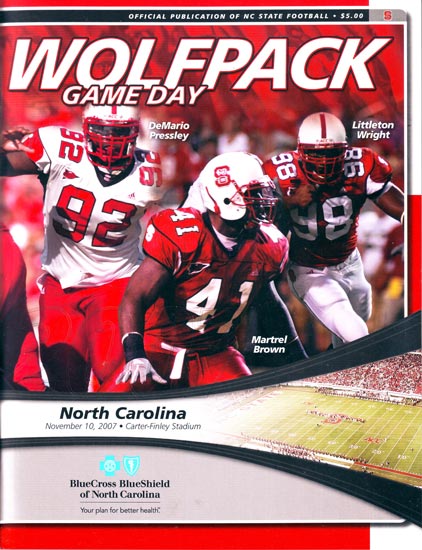 2007-11-10 UNC-NC State Game Program