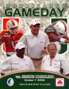 2006-10-08 UNC-Miami Game Program