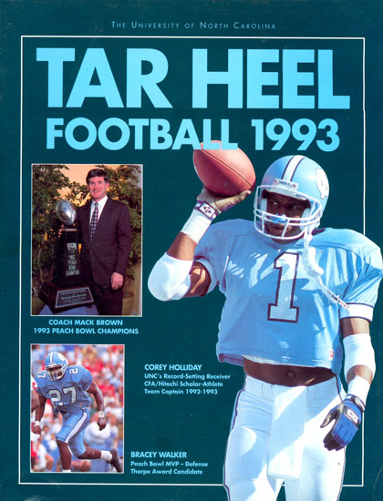 1993 UNC Football Media Guide