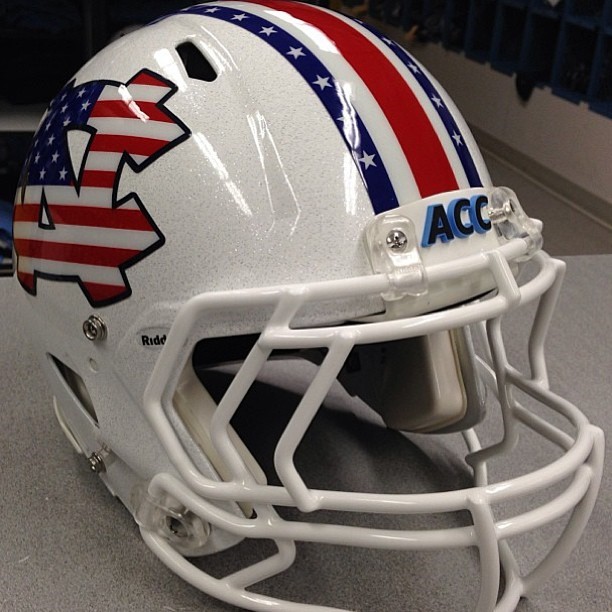 Military Appreciation Day Helmet: UNC vs ECU 2013