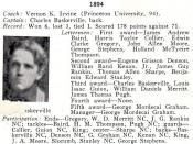 1894 UNC Football Roster