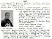 1900 UNC Football Roster