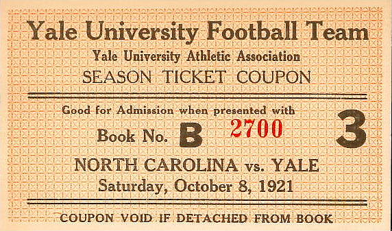 1921Yale stub