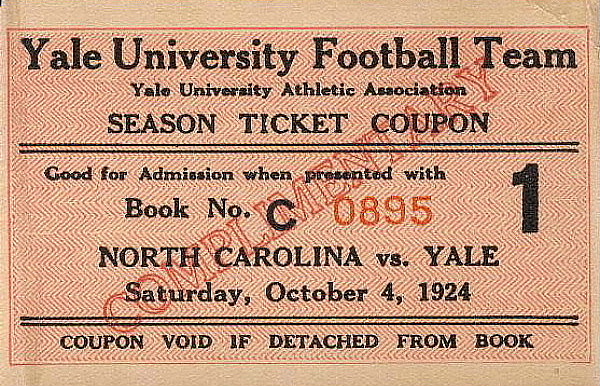 1924Yale stub