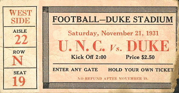 1931Duke stub