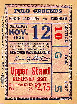 1938Fordham stub