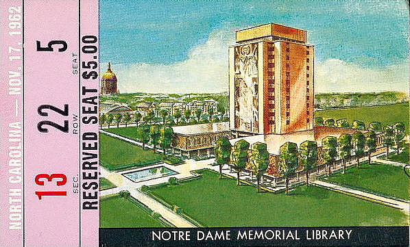 1962NotreDame stub