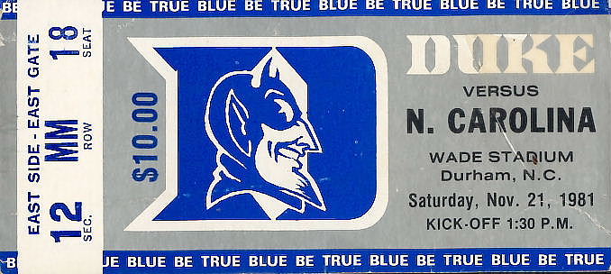 1981Duke stub