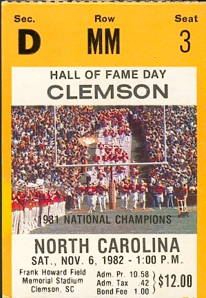 1982Clemson stub