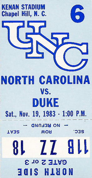 1983Duke stub