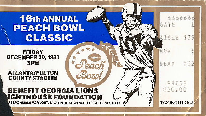 1983PeachBowl stub