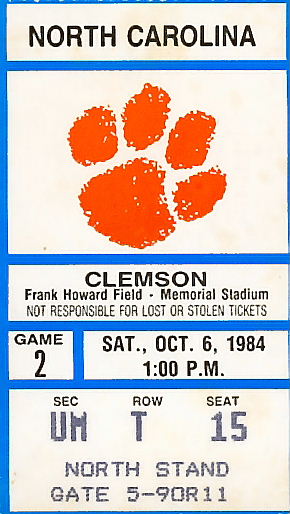 1984Clemson stub