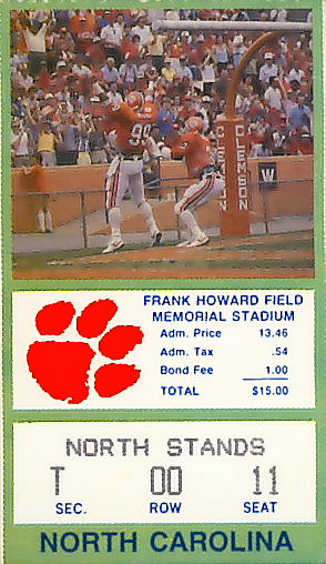 1986Clemson stub