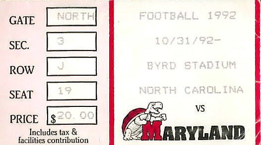 1992Maryland stub