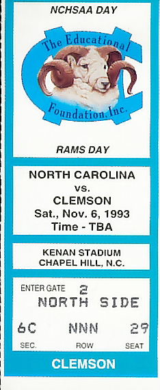 1993Clemson stub