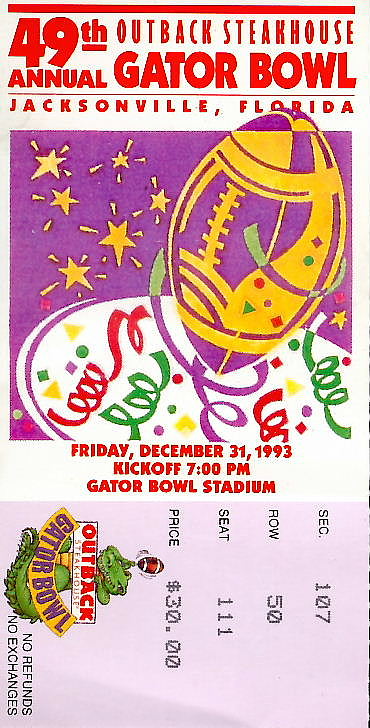 1993GatorBowl stub