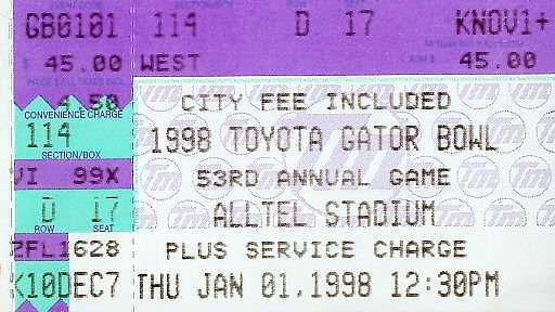 1998GatorBowl stub2