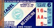 1939 UNC-Citadel Ticket Stub
