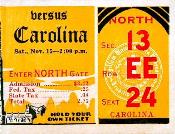 1941 UNC-Duke Ticket Stub