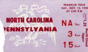 1945 UNC-Penn Ticket Stub