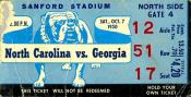 1950 UNC-Georgia Ticket Stub