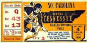 1950 UNC-Tennessee Ticket Stub