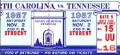 1957 UNC-Tennessee Ticket Stub