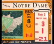 1960 Notre Dame Stub